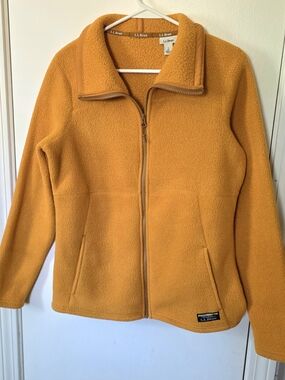 L.L.Bean Golden Mustard Fleece Zip Jacket